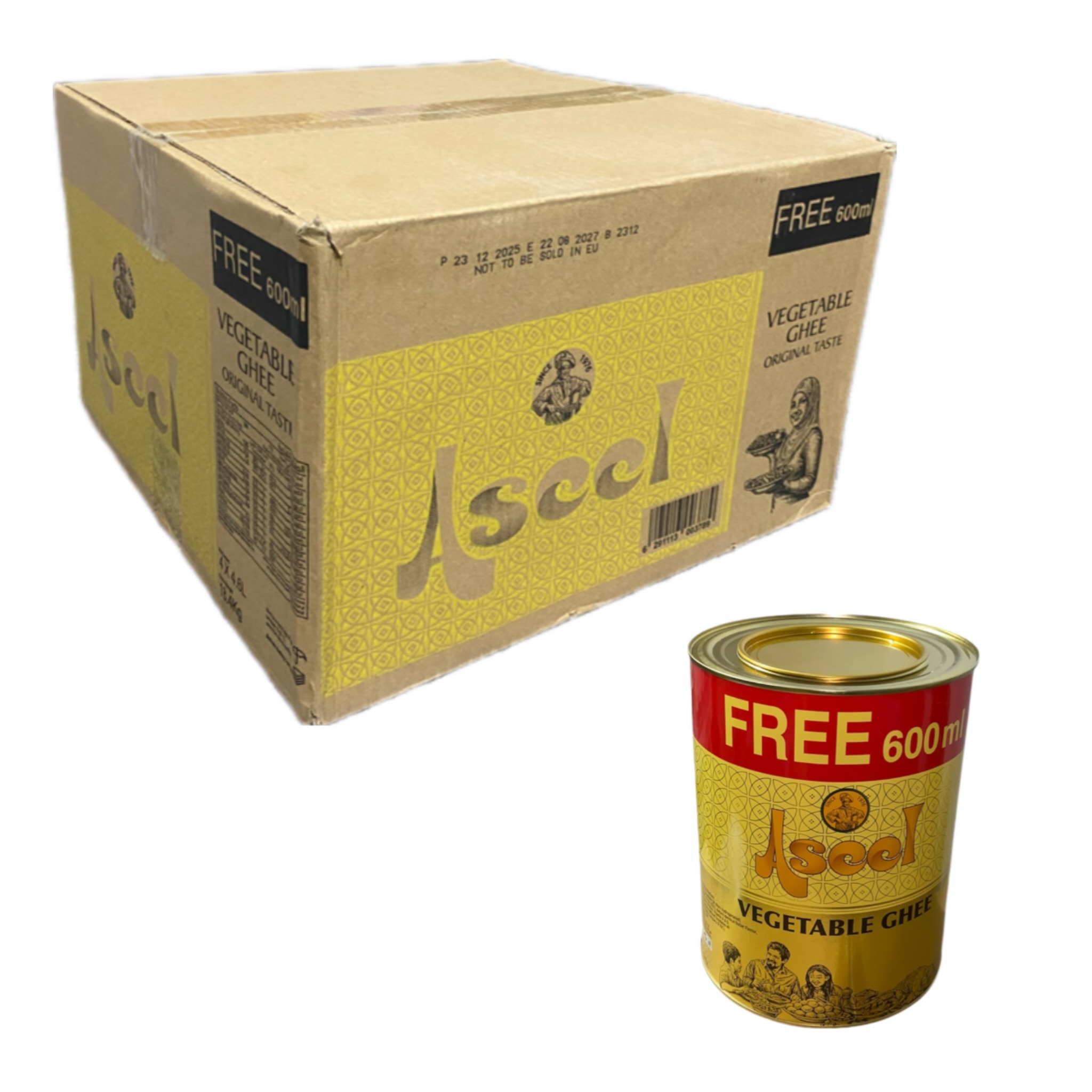 روغن جامد اصیل Aseel وزن 4,600کیلوگرم کارتن ۴عددی وارداتی تضمین کیفیت و اصالت